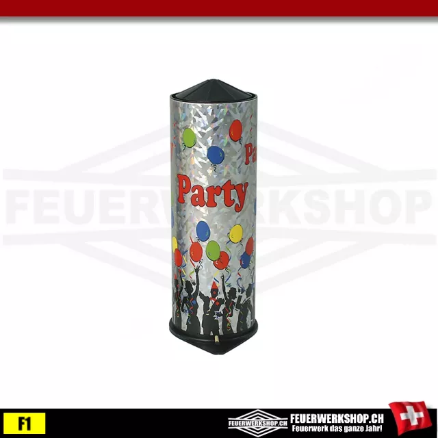 Table bomb Maxi Party Time Hologram silver - Table fireworks