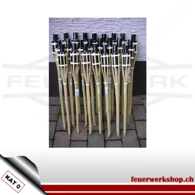 Bamboo garden torch for garden or patio