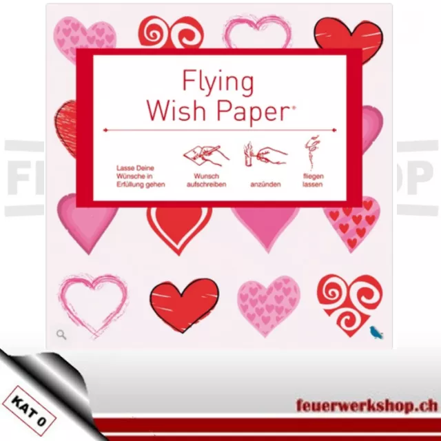 Carta Flying Wish - Motivo Mini Hearts