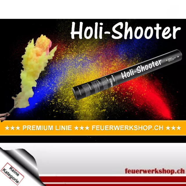 Holi-Shooter avec poudre 100% gulal jaune