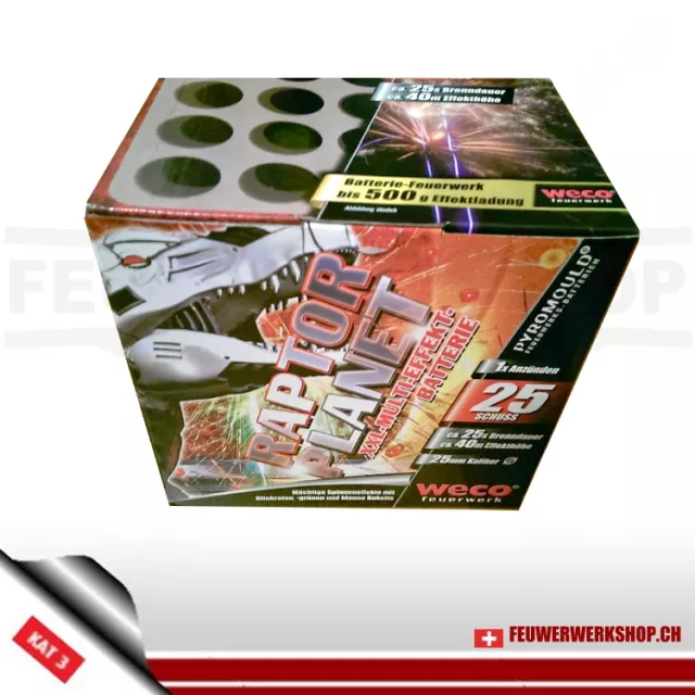 Weco firework battery Raptor Planet