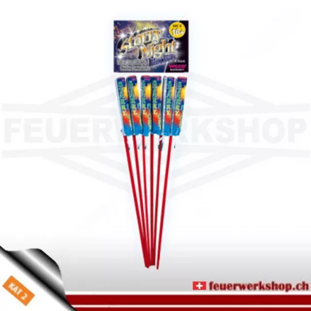 Silvester Feuerwerk Raketen *Starry Night Rockets* von Weco