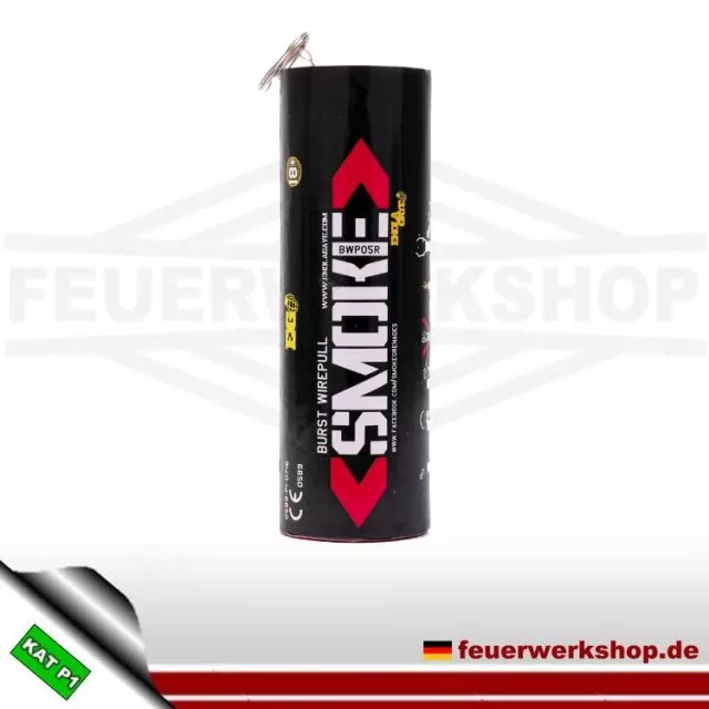 Grenade fumigène *Burst* pour paintball / softair en rouge de Enola