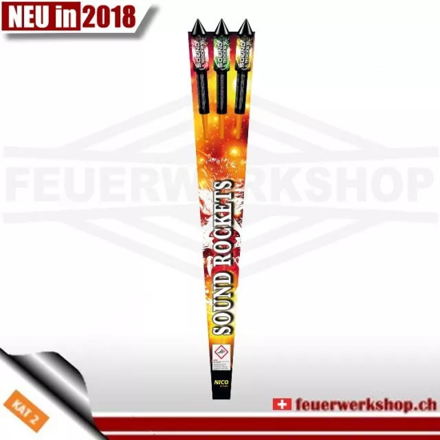 Feuerwerk Raketenset *Sound Rockets* 3er