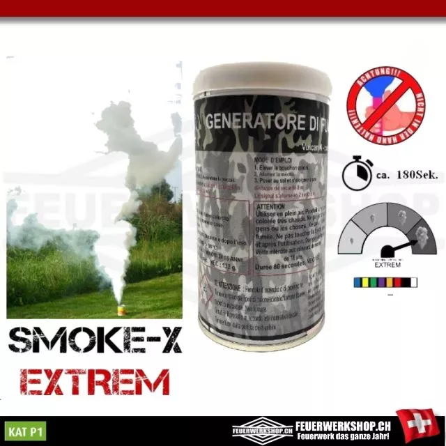 Fumogeno Extreme in bianco di Smoke-X