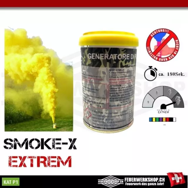 Smoke pot Extreme in yellow from Smoke-X