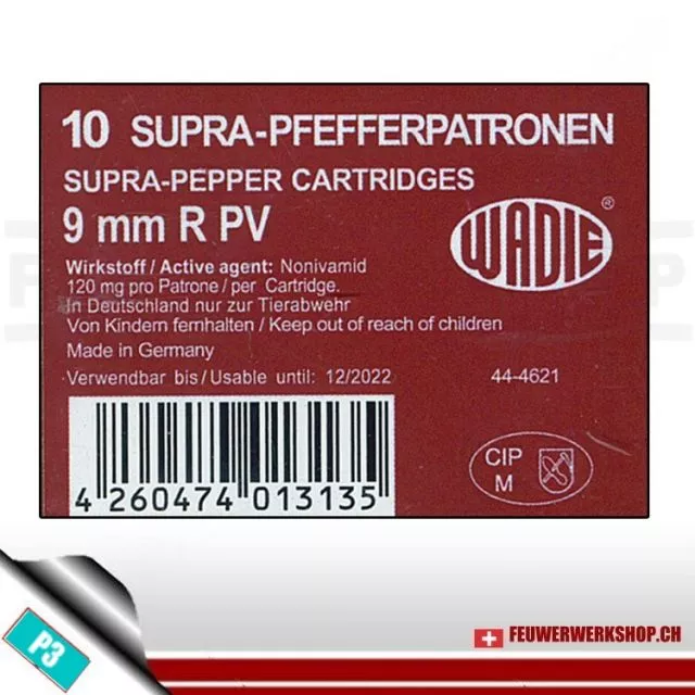 Cartucce al pepe Supra 9 mm R.K.