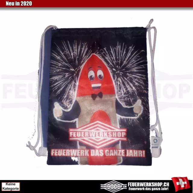 Feuerwerkshop Merchartikel - Borsa da ginnastica con corde bianche