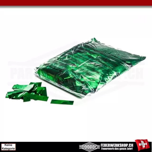 Coriandoli sfusi - 1 kg. - 55x17 - verde metallizzato