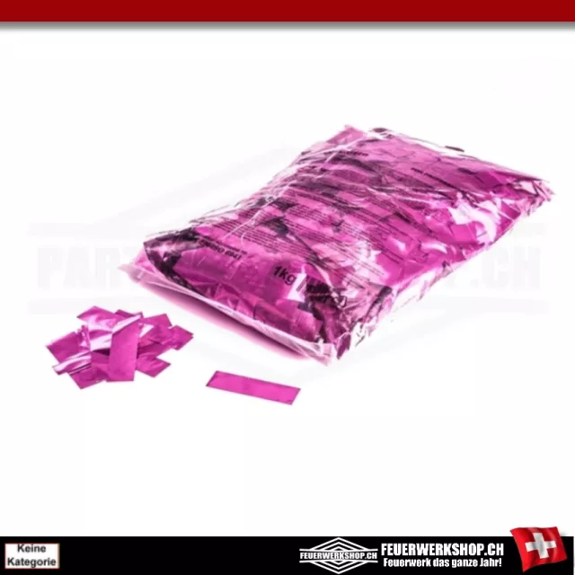 Coriandoli (Räppli) sfusi - 1kg. - 55x17 - rosa metallizzato