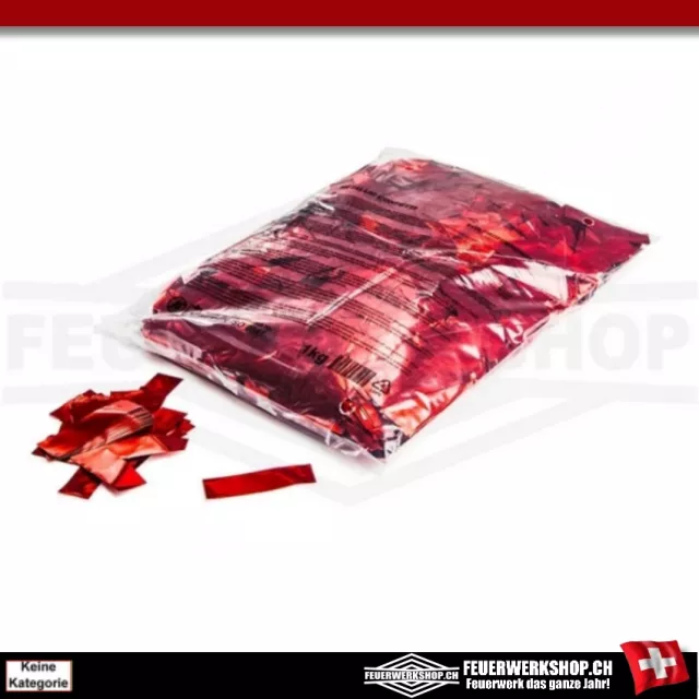 Coriandoli (Batzli) sfusi - 1kg. - 55x17 - rosso metallizzato