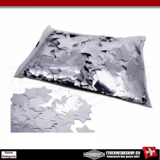 Metallic Konfetti lose - Silber (Sterne)