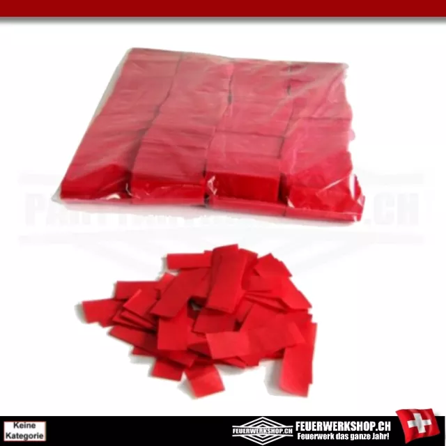 Loose paper confetti with slow fall red