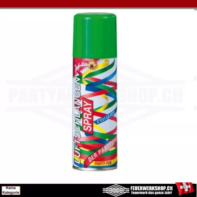 Spray pour serpentins - serpentins en boîte vert