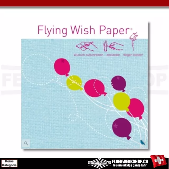 Carta Flying Wish - Motivo palloncini