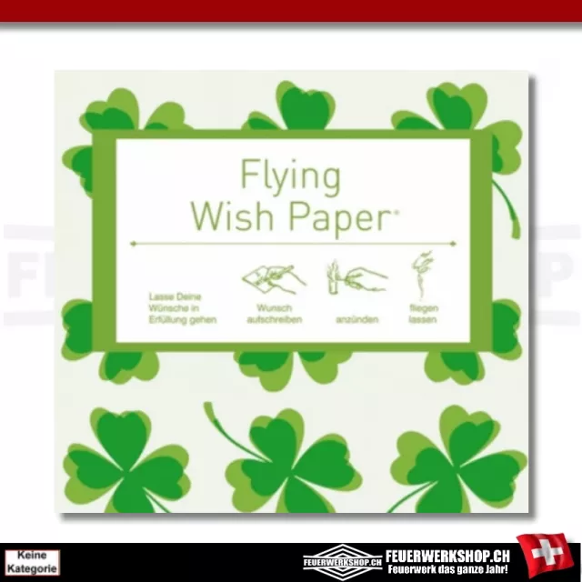 Flying Wish Paper - Motif Happiness - Shamrocks