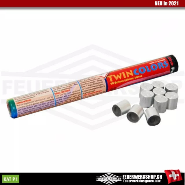 Zink Feuerwerk - Twin Colors signal stars - caliber 15 mm