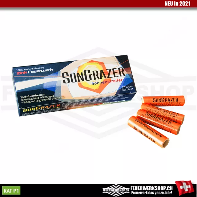 SunGrazer Sun Streak 20 pcs. Zink Feuerwerk for alarm shot