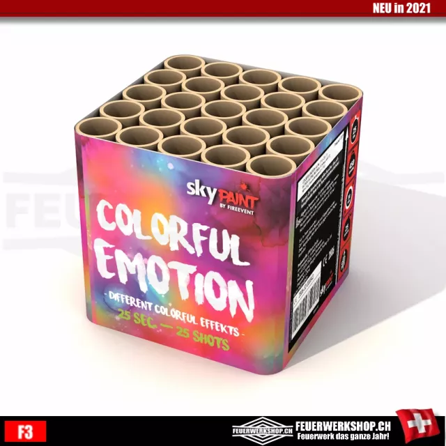 Feuerwerk *Colorful Emotion* mit 25 Schuss