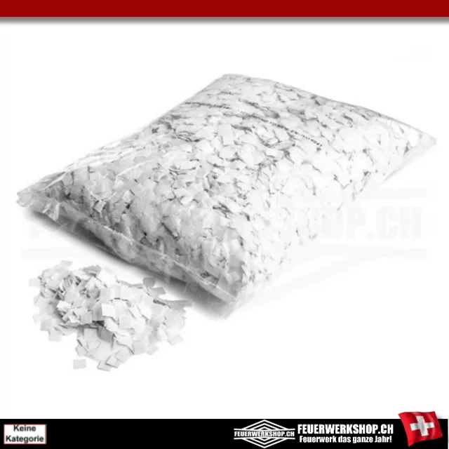 Coriandoli neve a caduta lenta 10x10mm - Bianco 10kg