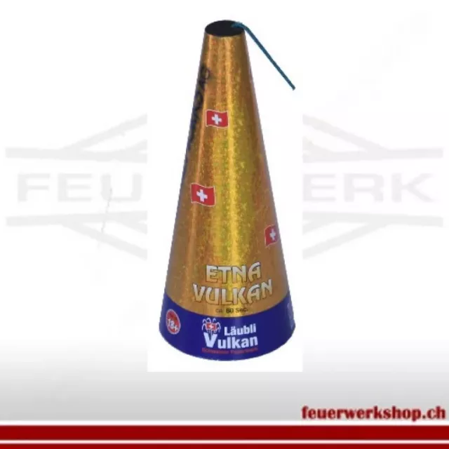 Schweizer Feuerwerk Gold Vulkan *Etna* 60Sekunden