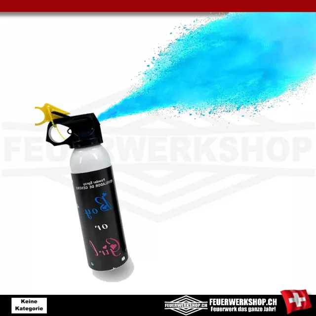 Gender Reveal Spray Can Blue