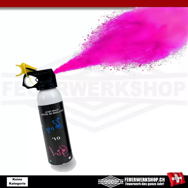 Bomboletta spray rosa per rivelare il genere