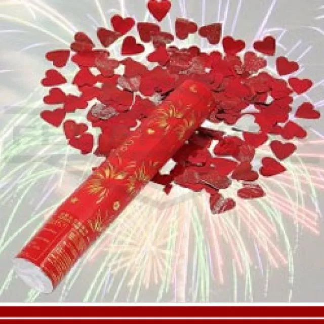 Confetti shooter, hearts 50 cm