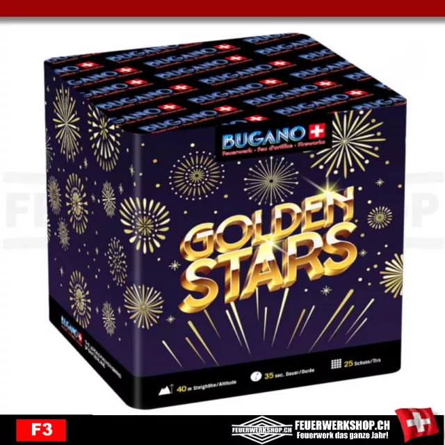 Bugano Feuerwerksbatterie Golden Stars