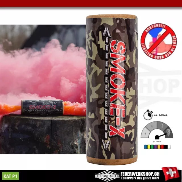 Double XXL smoke bomb in red SX-6