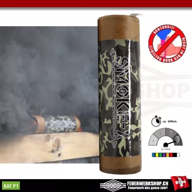 Double XXL Bombe fumigène en noir de SMOKE-X