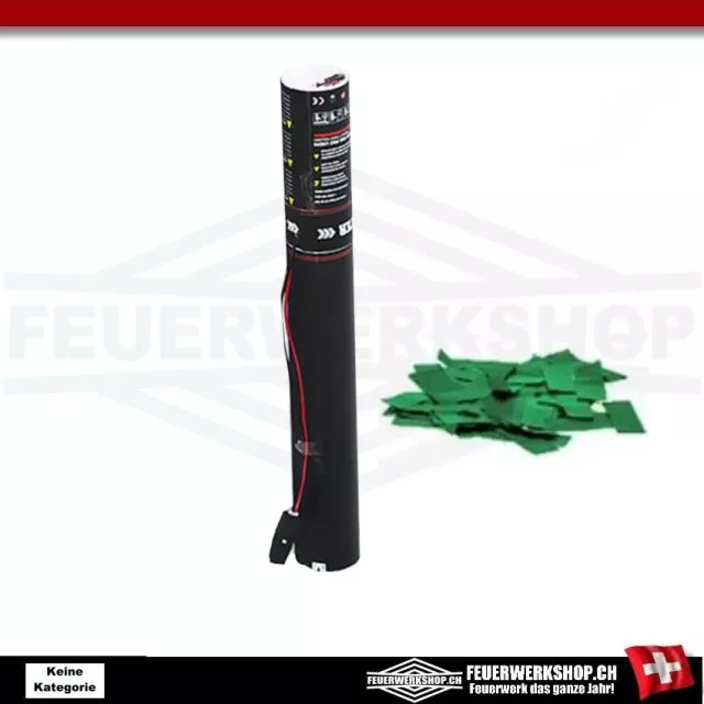 Electric party popper 50cm - Dark green metallic