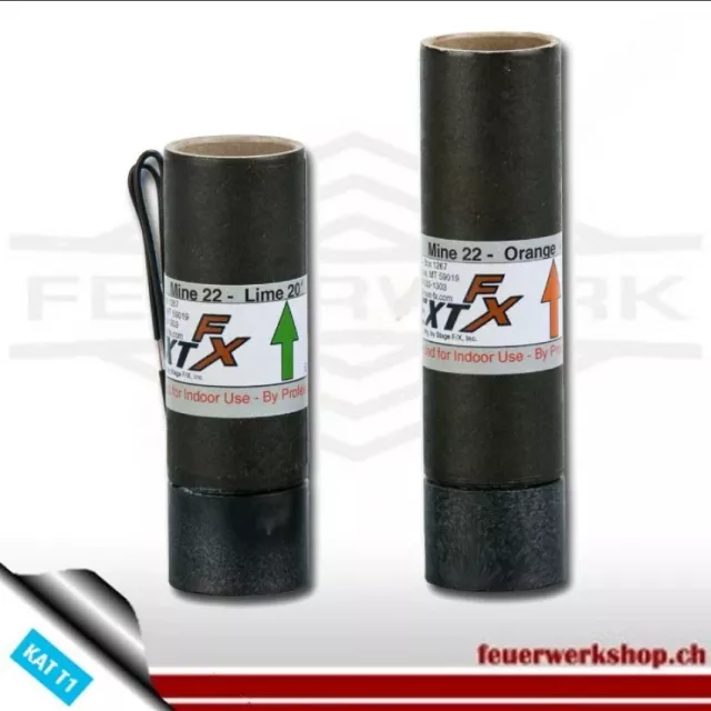 Feuertöpfe grün 12m (Pyrotechnik Bühne)