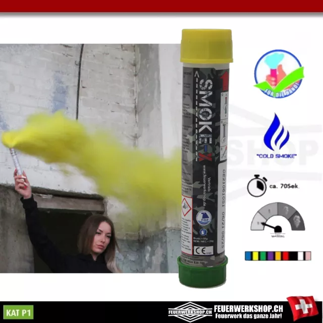 Torche à fumée manuelle SMOKE-X jaune