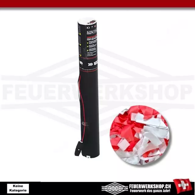 Confetti cannon 50cm electric - red / white