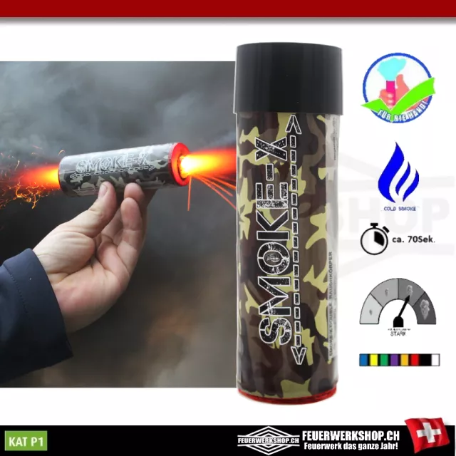 Bomba fumogena Paintball / Airsoft *Smoke-X Double* Nero