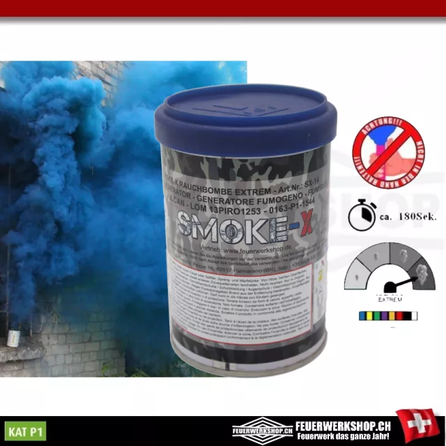 Pot à fumée Extrême en bleu de Smoke-X