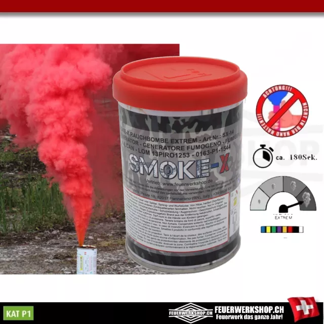 Pot à fumée Extrême en Rouge de Smoke-X