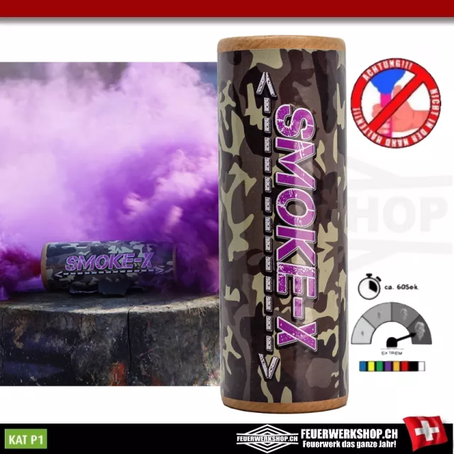 SMOKE-X Double XXL smoke bomb in purple