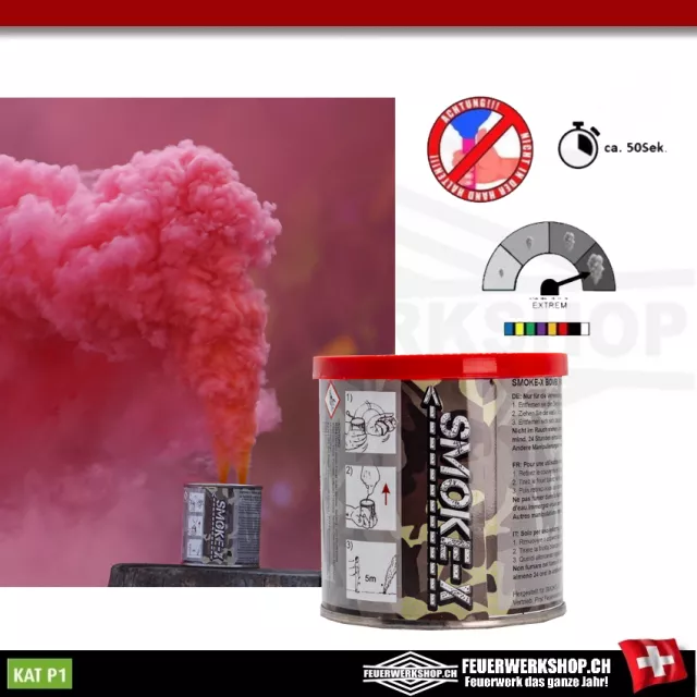 Smoke-X *Smokebomb* red - Bombe fumigène rouge