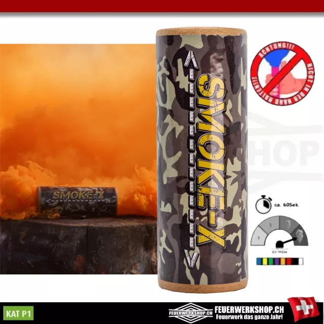 SX-6 Double smoke bomb XXL in orange from SMOKE-X